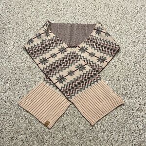 Timberland Fair Isle Scarf Pink Nordic Sz 67 x 8 Acrylic Winter Spring